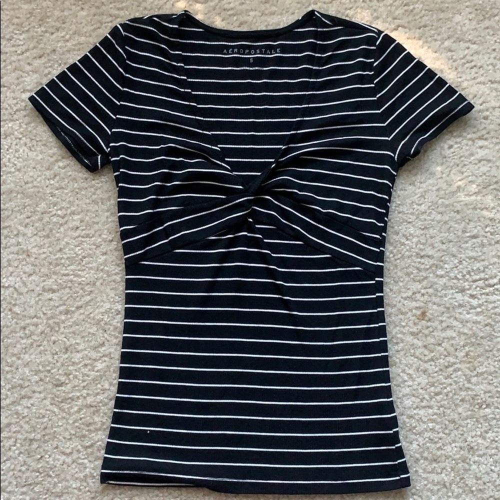 V-Neck Striped Tee